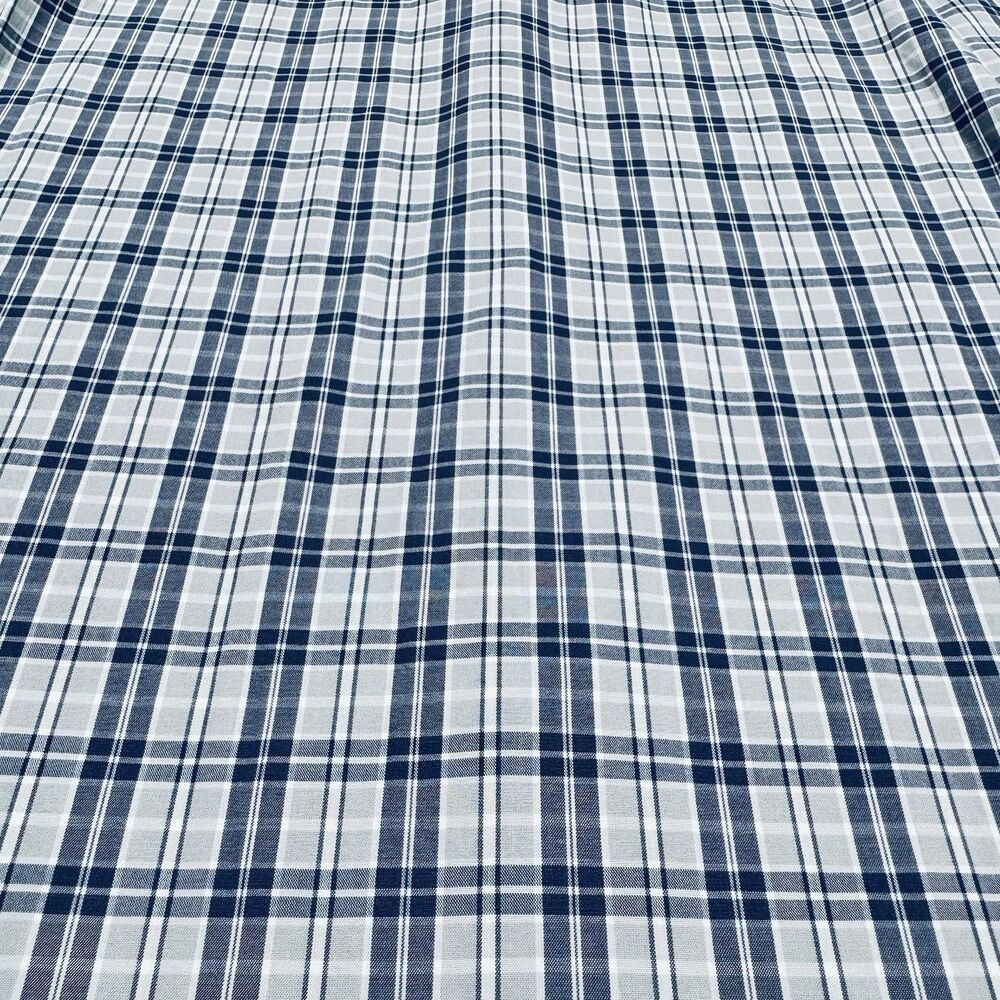 Jos A Bank Traveler Tailored Fit Travel Tech Blue Plaid Men’s Medium - Picture 4 of 6
